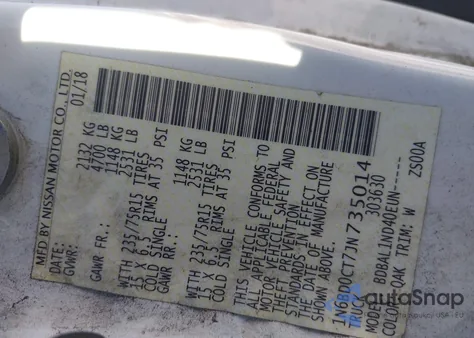 2018 Nissan Frontier S из США, поврежденный, VIN 1N6BD0CT7JN735014